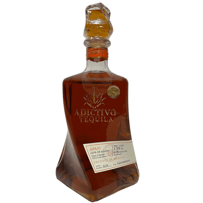 Product Image of Adictivo Añejo Tequila 1.75 Liter Half Gallon Bottle.