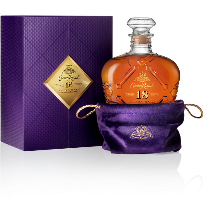 Crown Royal Extra Rare 18 year 750 ml bottle and box