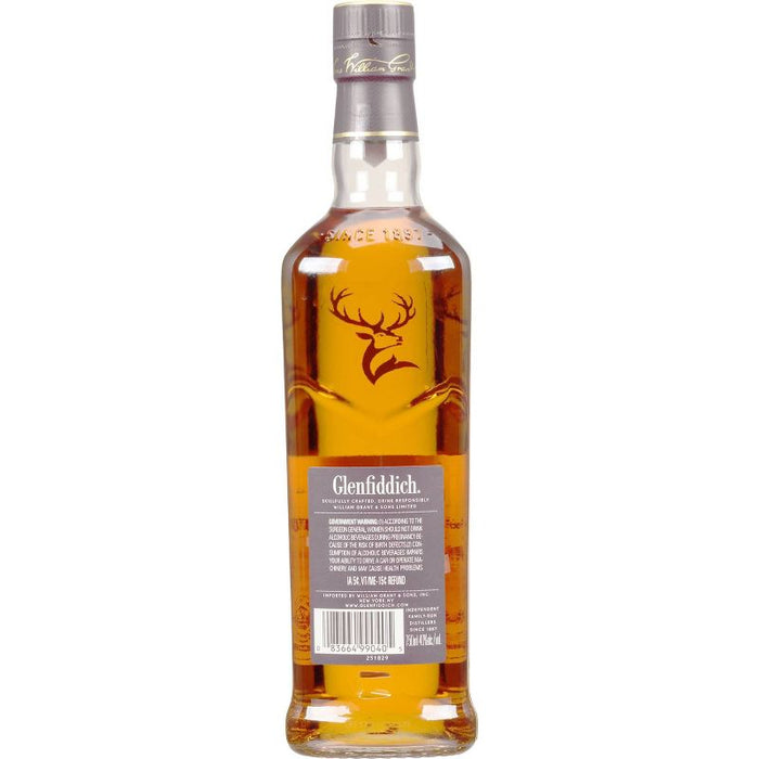 Glenfiddich 15 Year Old Solera Reserve Single Malt Scotch Whisky Back of Bottle