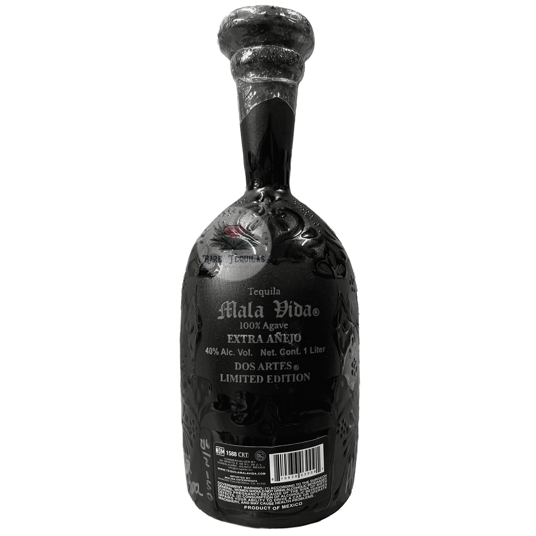 Mala Vida Dos Artes Tequila Extra Añejo Black Skull Mala Vida x Dos