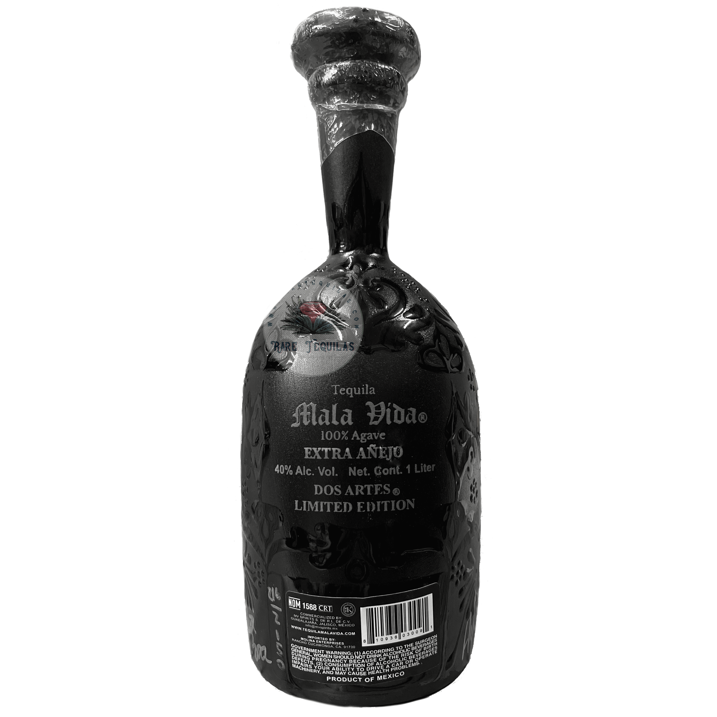 Mala Vida Dos Artes Tequila Extra Añejo Black Skull Mala Vida x Dos