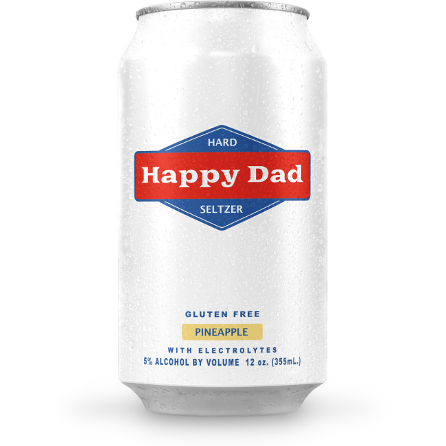 Happy Dad Can of Pineapple Seltzer