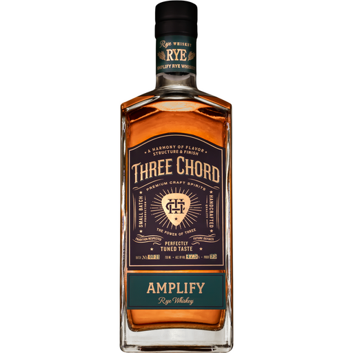 Three Chord Amplify Rye Whiskey Front of Bottle