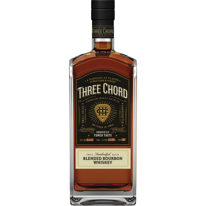 Three Chord Blended Bourbon Whiskey Front of Bottle
