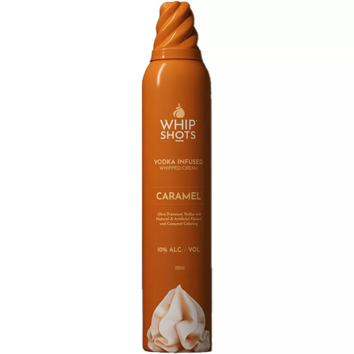 Cardi B Whipshots Caramel Vodka Infused Whipped Cream 200ml.  Gold-plate your taste buds with the buttery sweet treat of caramel whipped cream infused with ultra-premium vodka.